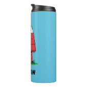 pinda's | Snoopy Napping | Jouw namen toevoegen Thermosbeker (Geroteerd rechts)