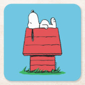 pinda's | Snoopy Napping Kartonnen Onderzetters (Voorkant)