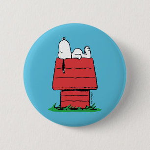 pinda's   Snoopy Napping Ronde Button 5,7 Cm
