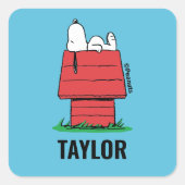 pinda's | Snoopy Napping Vierkante Sticker (Voorkant)