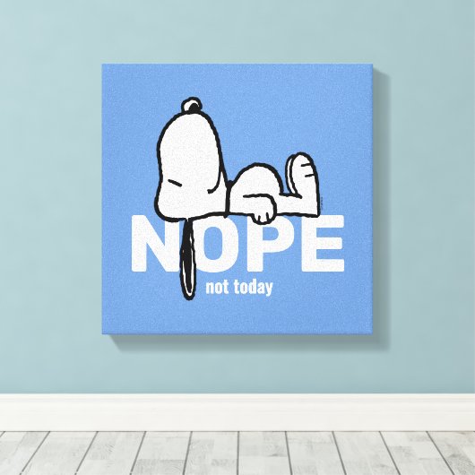 pinda's | Snoopy not Today Canvas Afdruk (Insitu (Houten vloer))