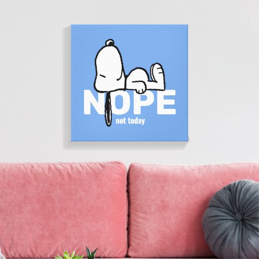 pinda's | Snoopy not Today Canvas Afdruk (Insitu (Woonkamer))