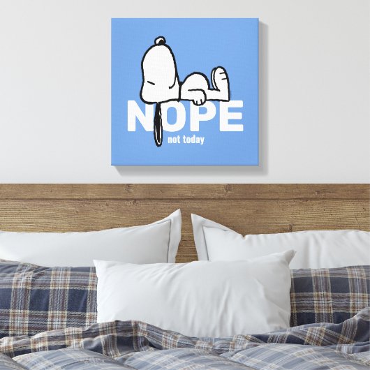 pinda's | Snoopy not Today Canvas Afdruk (Insitu (Slaapkamer))