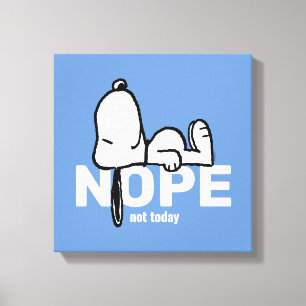 pinda's   Snoopy not Today Canvas Afdruk