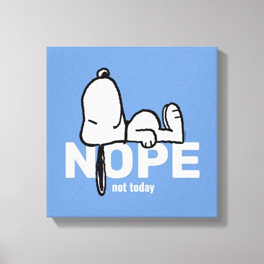 pinda's | Snoopy not Today Canvas Afdruk (Voorkant)