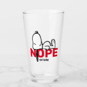 pinda's | Snoopy not Today Glas (Voorkant)