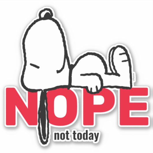 pinda's | Snoopy not Today Sticker (Voorkant)