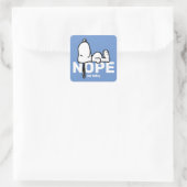 pinda's | Snoopy not Today Vierkante Sticker (Tas)