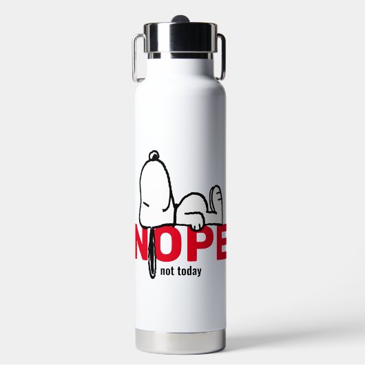 pinda's | Snoopy not Today Waterfles (Voorkant)