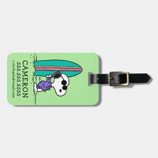 pinda's | Snoopy Ocean High Tide Bagagelabel (Voorkant horizontaal)
