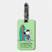 pinda's | Snoopy Ocean High Tide Bagagelabel (Achterkant verticaal)