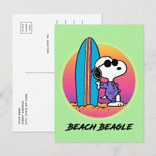 pinda's | Snoopy Ocean High Tide Briefkaart (Voorkant / Achterkant)
