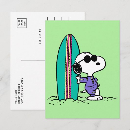 pinda's | Snoopy Ocean High Tide Briefkaart (Voorkant / Achterkant)
