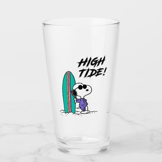 pinda's | Snoopy Ocean High Tide Glas (Voorkant)