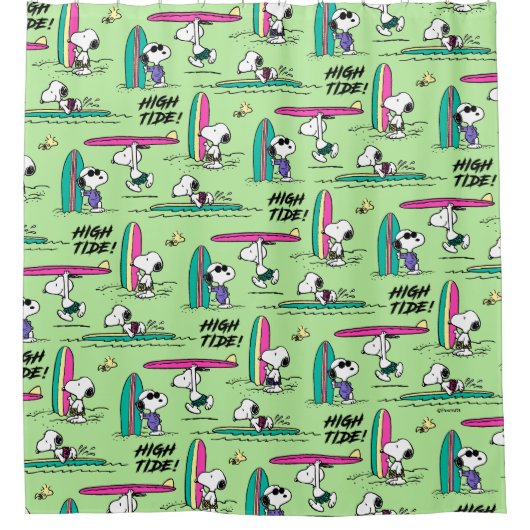 pinda's | Snoopy Ocean High Tide Pattern Douchegordijn (Voorkant)
