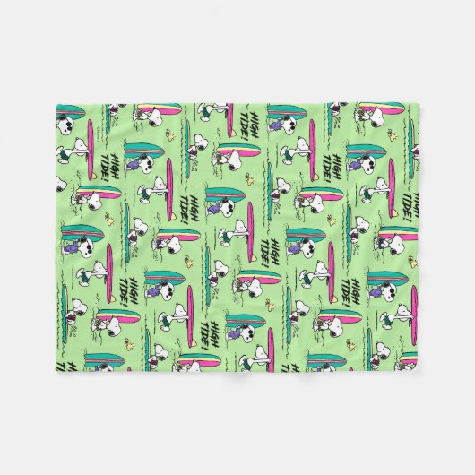 pinda's | Snoopy Ocean High Tide Pattern Fleece Deken (Voorkant (Horizontaal))