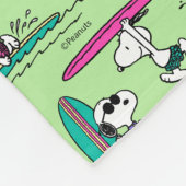 pinda's | Snoopy Ocean High Tide Pattern Fleece Deken (Hoek)