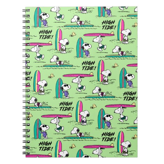 pinda's | Snoopy Ocean High Tide Pattern Notitieboek (Voorkant)