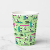 pinda's | Snoopy Ocean High Tide Pattern Papieren Bekers (Achterkant)