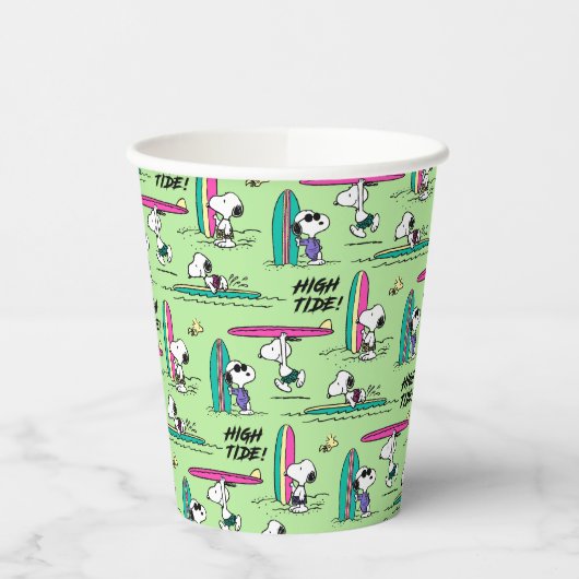 pinda's | Snoopy Ocean High Tide Pattern Papieren Bekers (Links)
