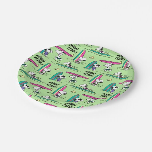 pinda's | Snoopy Ocean High Tide Pattern Papieren Bordje (Gekanteld)