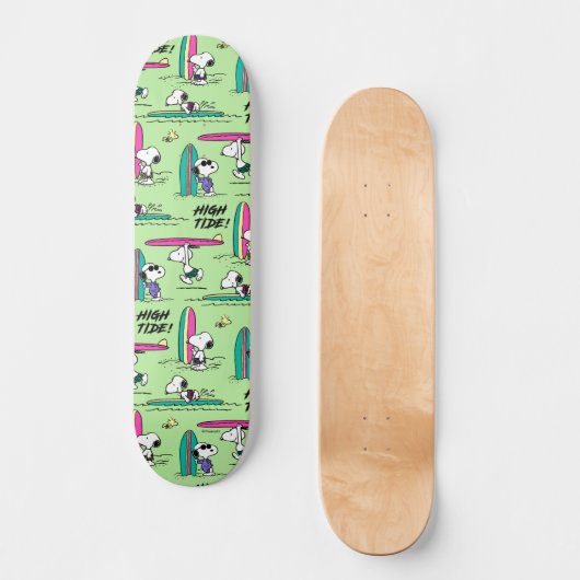 pinda's | Snoopy Ocean High Tide Pattern Persoonlijk Skateboard (Voorkant)