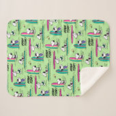 pinda's | Snoopy Ocean High Tide Pattern Sherpa Deken (Voorkant (horizontaal))