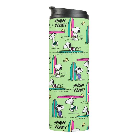 pinda's | Snoopy Ocean High Tide Pattern Thermosbeker (Geroteerd rechts)