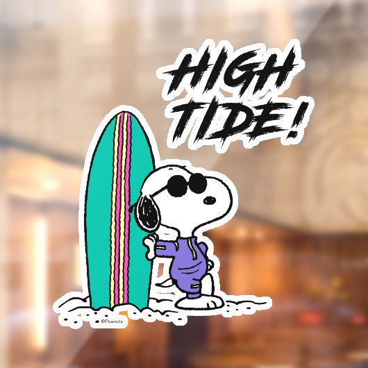 pinda's | Snoopy Ocean High Tide Raamsticker (Vel 2)