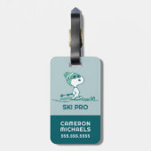 pinda's | Snoopy op de huid Bagagelabel (Achterkant verticaal)