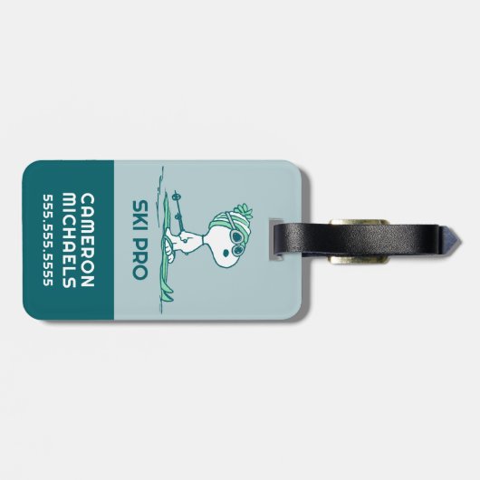 pinda's | Snoopy op de huid Bagagelabel (Achterkant horizontaal)