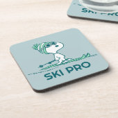 pinda's | Snoopy op de huid Bier Onderzetter (Linkerzijde)