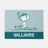 pinda's | Snoopy op de huid Deurmat (Voorkant)