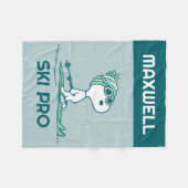 pinda's | Snoopy op de huid Fleece Deken (Voorkant (Horizontaal))