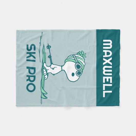 pinda's | Snoopy op de huid Fleece Deken (Voorkant (Horizontaal))