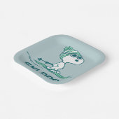 pinda's | Snoopy op de huid Papieren Bordje (Gebogen)