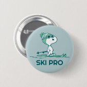 pinda's | Snoopy op de huid Ronde Button 5,7 Cm (Voorkant /achterkant)