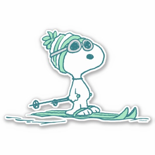 pinda's | Snoopy op de huid Sticker (Voorkant)