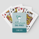 pinda's | Snoopy op ski's speelkaarten (Achterkant)