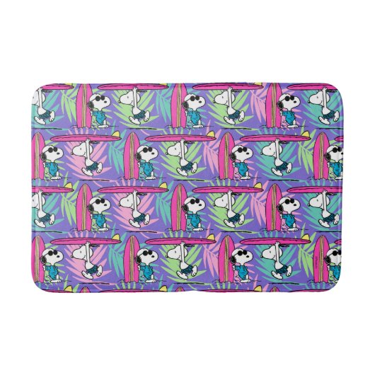 pinda's | Snoopy Paars Surf Pattern Badmat (Voorkant)