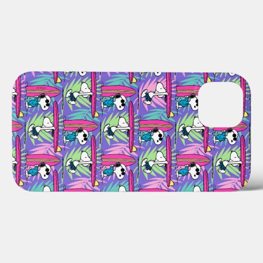 pinda's | Snoopy Paars Surf Pattern Case-Mate iPhone Case (Achterkant (horizontaal))