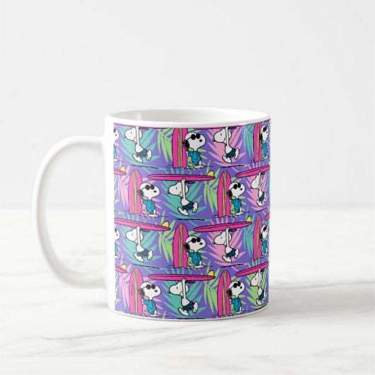 pinda's | Snoopy Paars Surf Pattern Koffiemok (Links)