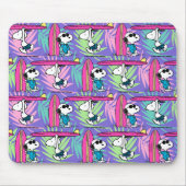 pinda's | Snoopy Paars Surf Pattern Muismat (Voorkant)