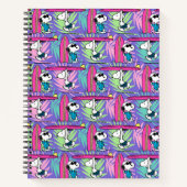 pinda's | Snoopy Paars Surf Pattern Notitieboek (Voorkant)