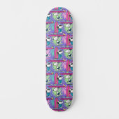 pinda's | Snoopy Paars Surf Pattern Persoonlijk Skateboard (Voorkant)