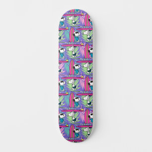 pinda's Snoopy Paars Surf Pattern Persoonlijk Skateboard