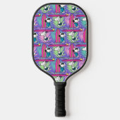 pinda's | Snoopy Paars Surf Pattern Pickleball Paddle (Voorkant)
