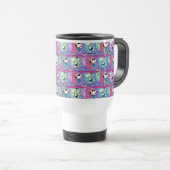 pinda's | Snoopy Paars Surf Pattern Reisbeker (Voorkant rechts)