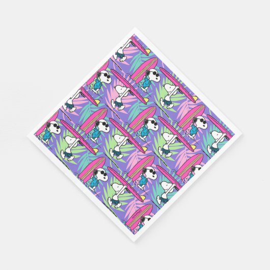 pinda's | Snoopy Paars Surf Pattern Servet (Hoek)