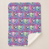 pinda's | Snoopy Paars Surf Pattern Sherpa Deken (Voorkant)